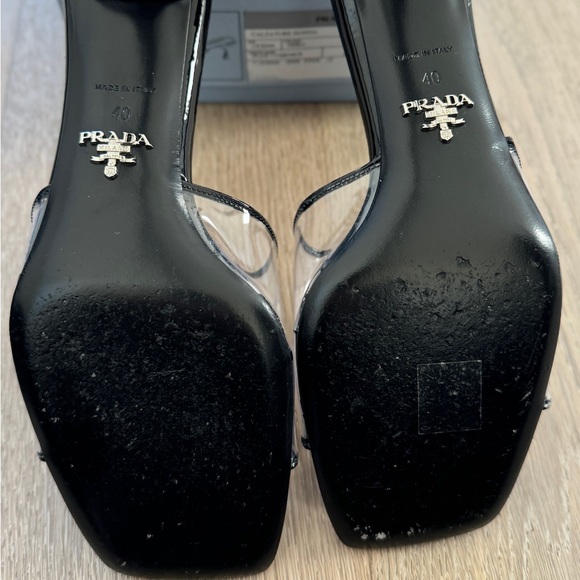 Prada Clear Heels / Size 40 / Clear & Black - Picture 3 of 3